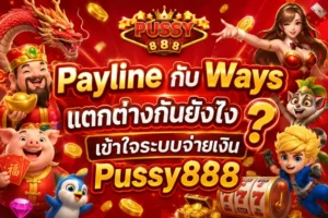 เคล็ดลับเลือกเกมสล็อต เลือกเกมให้เซียน เลือกเกมทำเงิน - PUSSY888 2 Payline กับ Ways